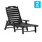 Flash Furniture Black Adjustable Chaise Lounger with Cupholder, 2PK 2-LE-HMP-2017-414-BK-GG - alternate 7